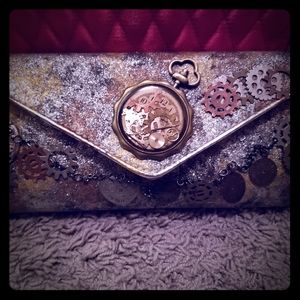 Custom Steampunk party clutch